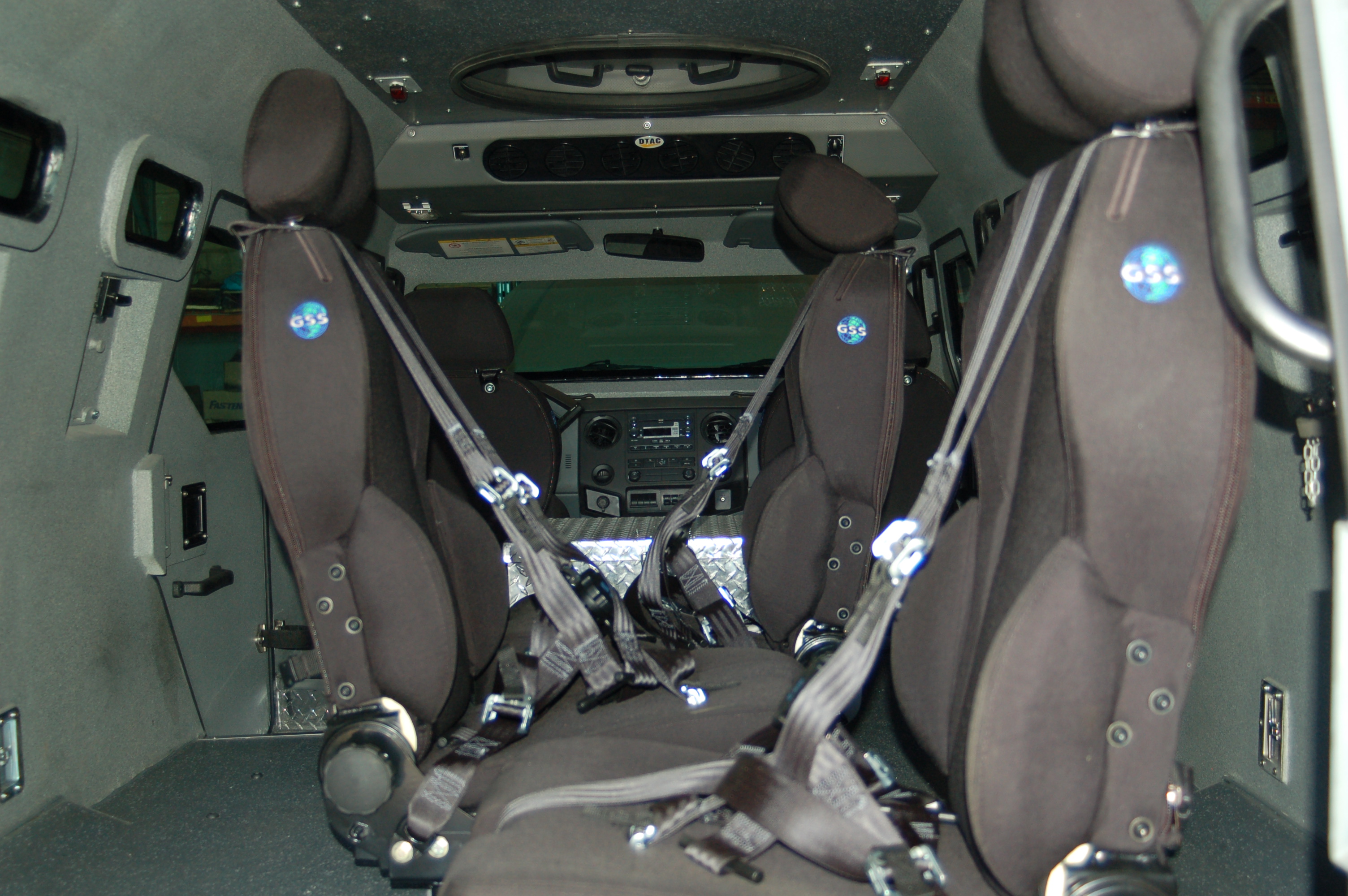 BLAST SEATS WITH INTERIOR TO A MILITARY STANDARD
